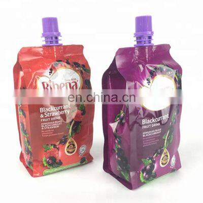 Custom flat transparent zipper reusable baby food packaging spout pouches