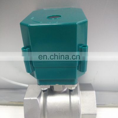 SS304 220v normal open cr04 12v dn50 ctf-001 motorized stainless steel ball valve
