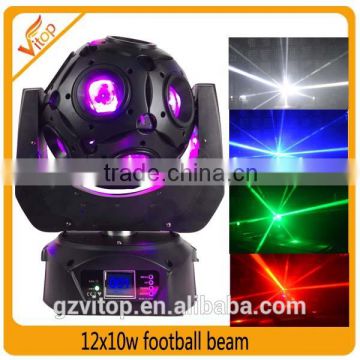 Disco magic ball 12pcs 10watts 4in1 led foot ball moving stage light beam light