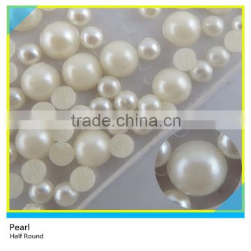 Flat Back Pearl Round Plastic Material 2mm/3mm/4mm/5mm/6mm/8mm/10mm