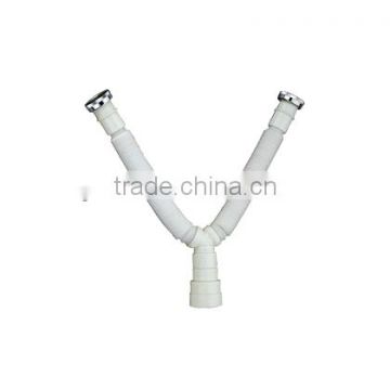 PP Flexible Telescopic Tube Hose with Screw Ring, 2 Way in One, 1-1/2 and 1-1/4 two size