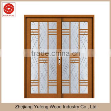 interior solid wooden double sliding doors