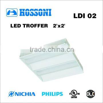 UL DLC approved 27W 600x600mm led troffer 5 years warranty LDI02 2X2