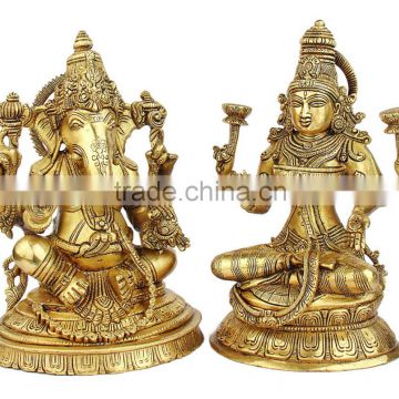 Ganesha laxmi with Jewellery 10"
