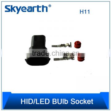 H8 H9 H11 socket connector with pins and waterproof rubber
