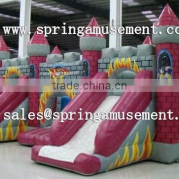 Top design Flame classical inflatable jumper and double slide combo castle for children SP-CM048