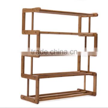 creative design bamboo shoe rack