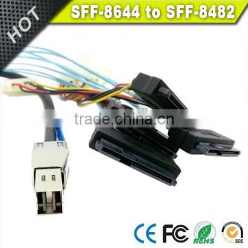 1 Meter external Mini SAS HD SFF-8644 to 4 x 29-Pin SAS SFF-8482 Cable