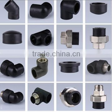 china hdpe black plastic black poly pipe fittings