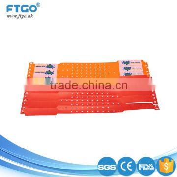 fashion style one time use pvc waterproof wristbands for park