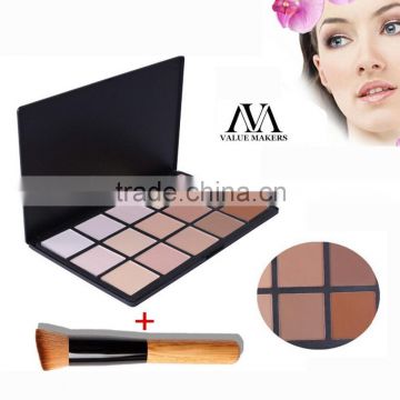 Hot Mineral makeup pressed powder face,15color makeup powder palette