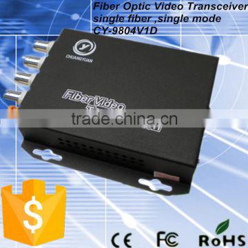 4 channel video to fiber CCTV converter