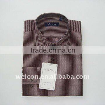 Chinese OEM Men's classic business dress 100% cotton long sleeve stripe shirt