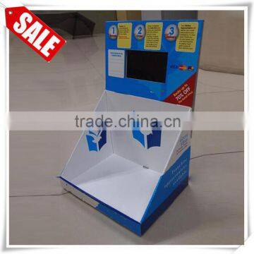 Store knife cardboard counter top display stand