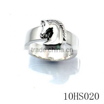 China Wholesale 925 Sterling Silver Horse Head Ring, Silver Western Jewelry