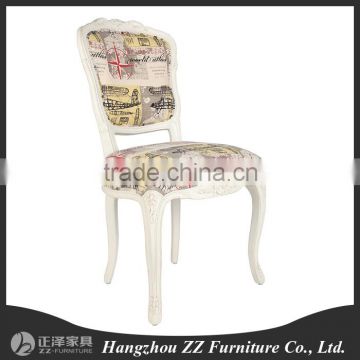country style country side single map fabric dining chair