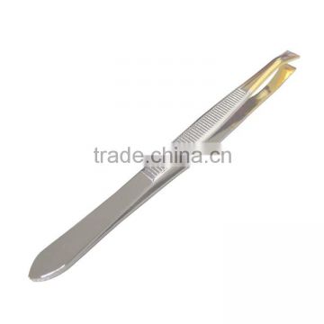 Part of gold plating Stainless steel high quality squared tweezer