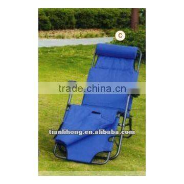 Hot Sale Folding Chaise lounge beach chair with cotton