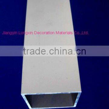 silver sandblasting anodizng aluminum square tube