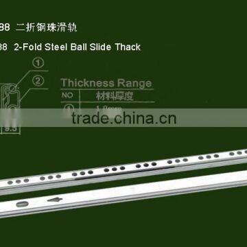 jieyang 17 mm single extension ball bearing drawer slider