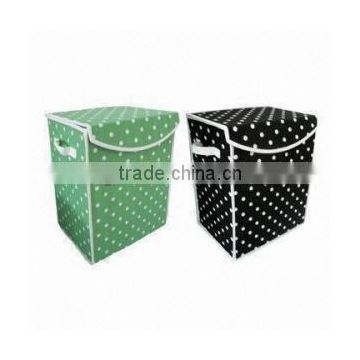 popular reusable storage boxes with lid/eco-friendly printed storage boxes/non woven storage box