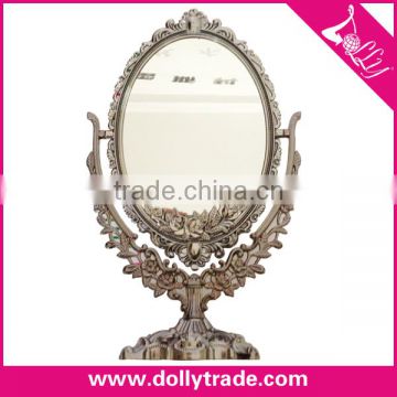 Rose Gold Metal Framed Table Decorative Mirror for Home Decoration