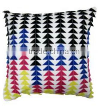 Multi Felt Cut Out Patched Cushion Cover
