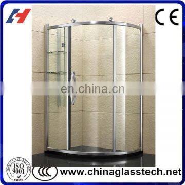 Factory Supply Customized Bent/Flat Tempered Shower Enclosure Glass