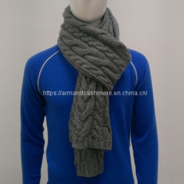 cable cashmere knitting scarves (1516-007)