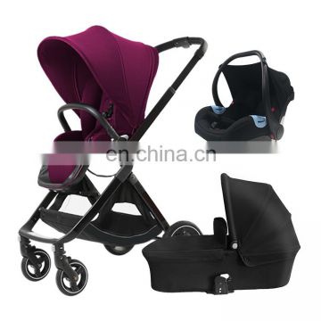 New aluminum frame baby stroller 3 in 1 pushchair pram
