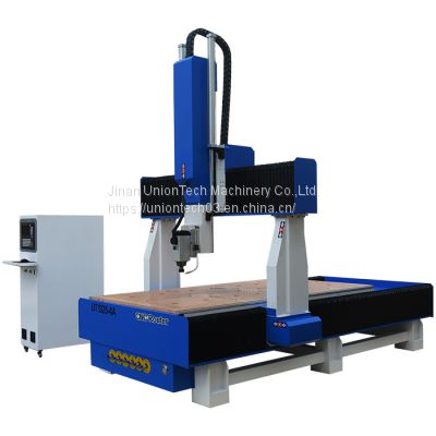 1300x2500mm Styrofoam EPS Foam CNC Router Mould Milling Machine With 4 Axis Rotary Spindle