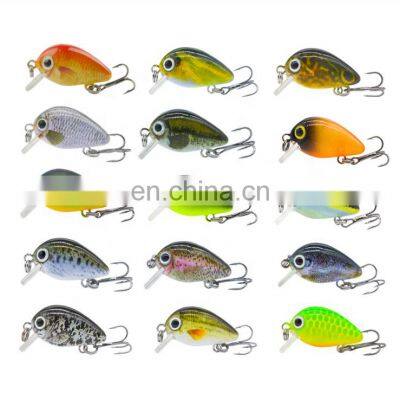 2.8cm 2g  Mini Wobblers Crankbait Fishing Lure Artificial Bait Hard Floating Wobbler for Fish Bass Fishing Tackle