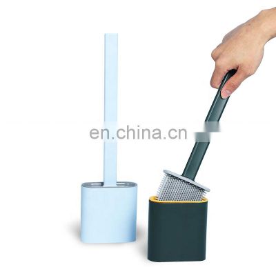 2021 popular new design multi-color TPR washroom odorless silicone cleaning toilet brush