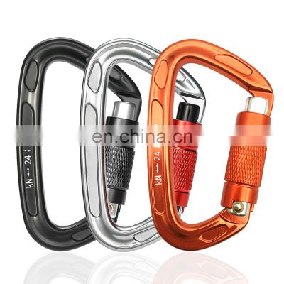 JRSGS Heavy Duty Climbing Carabiners 24kN Auto Locking Light Weight Carabiner Clips for Rock/Ice Climbing Rappelling Rescue