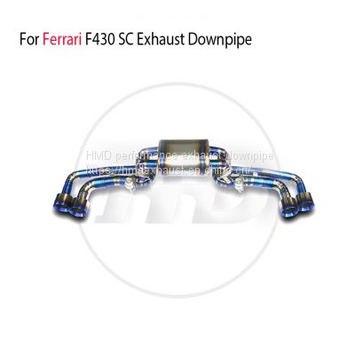 Titanium Alloy Exhaust Downpipe Modified for Ferrari F430 SC Auto Replacement Modification Electronic Valve whatsapp008618023549615