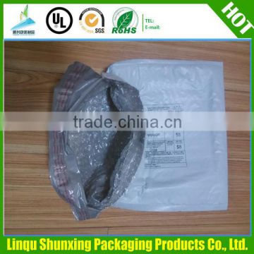 White LDPE bubble courier bag with pocket / jiffy mailing bag