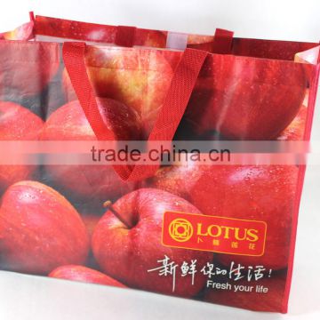 2016 hot sale laminated non woven supermarket shopping tote bags