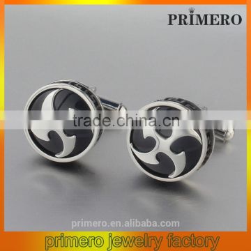 PRIMERO 2015 jewelry acorn cufflinks Titanium steel cufflinks Epoxy Great Wall pattern plating cufflinks High quality cufflinks