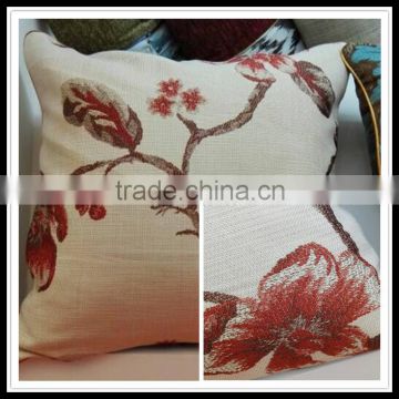 beautiful imitation linen jacquard cushion cover , fancy cushion covr , embroidered cushion cover