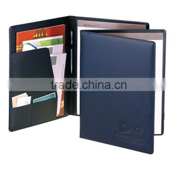 A5 Leather document folder with notepad