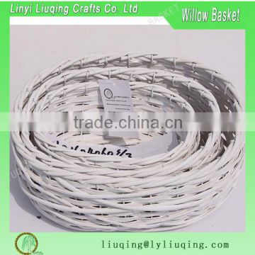 2016 new styles white 3 set willow flora baskets