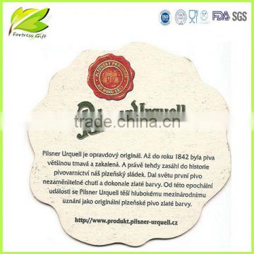Flower shape Absorbent paper coasters, disposable drink coasters