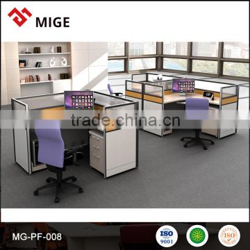 Modern two people Glass office low partition workstation