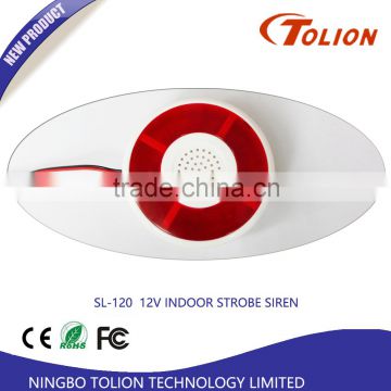 Wireless Strobe Light Siren with Red Flashing, Wireless Alarm External Siren, Remote Siren