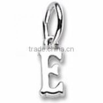 English letter E Charms with different style initial E charms and pendants