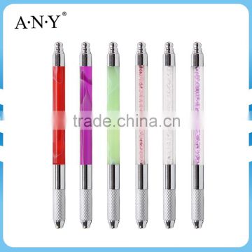ANY New Hot Sale Acrylic Handle Rhinestone Permanent Eyebrow Pencil Microblading Pen Tool Tattoo Machine Pen