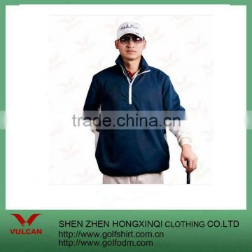 men's solid color golf sweatshirt with 1/4 front zip