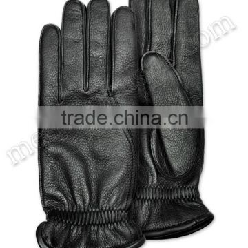 Women Black Leather Fashion Dressing Gloves