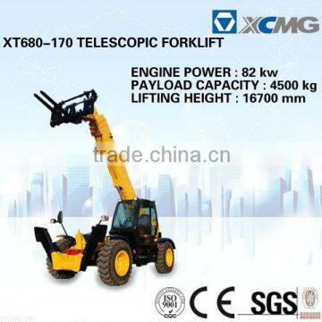 Telescopic forklift XT680-170 (Rated Load: 4.5T, Lift height:16.7m) of xcmg telescopic forklift