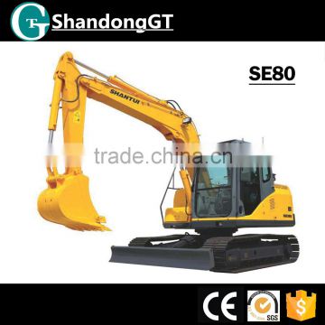 Construction machinery SHANTUI 80HP hydraulic crawler excavator SE80 made in china